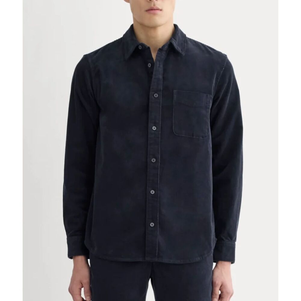 EVERLANE The Classic Corduroy Button Down Navy Large